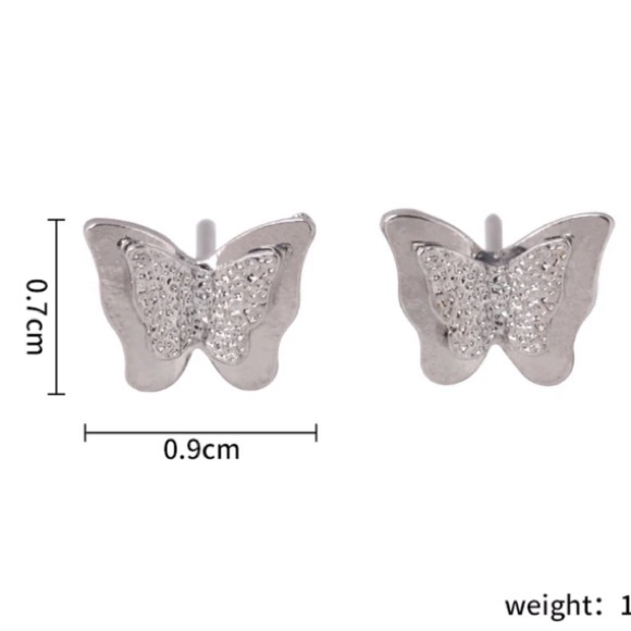 NEW!💙💎🦋BUTTERFLIES!!!🦋💎💙SILVERY!💍BEAUTIFUL! - Picture 4 of 8